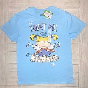 Rugrats Angelica Pickles Trust Me I Don’t Care Light Blue Graphic T-Shirt